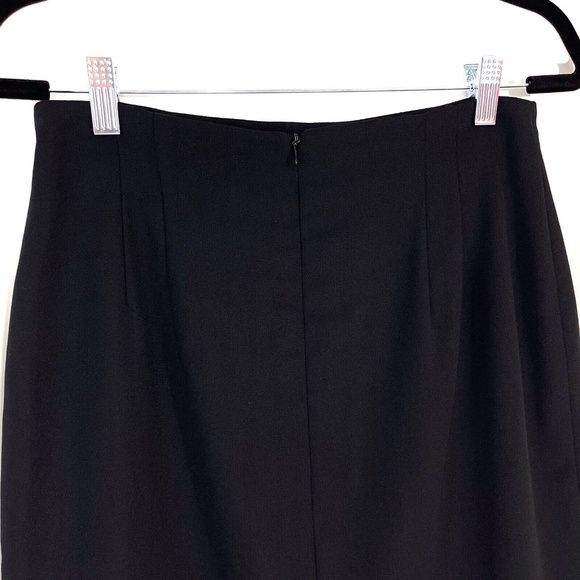Evan Picone Women’s Size 10 Medium Black 100% Worsted Wool Vintage Pencil Skirt - Picture 6 of 8